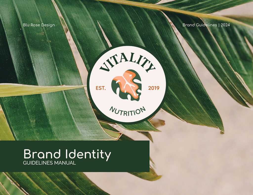 Vitality Nutrition Brand Identity cover page