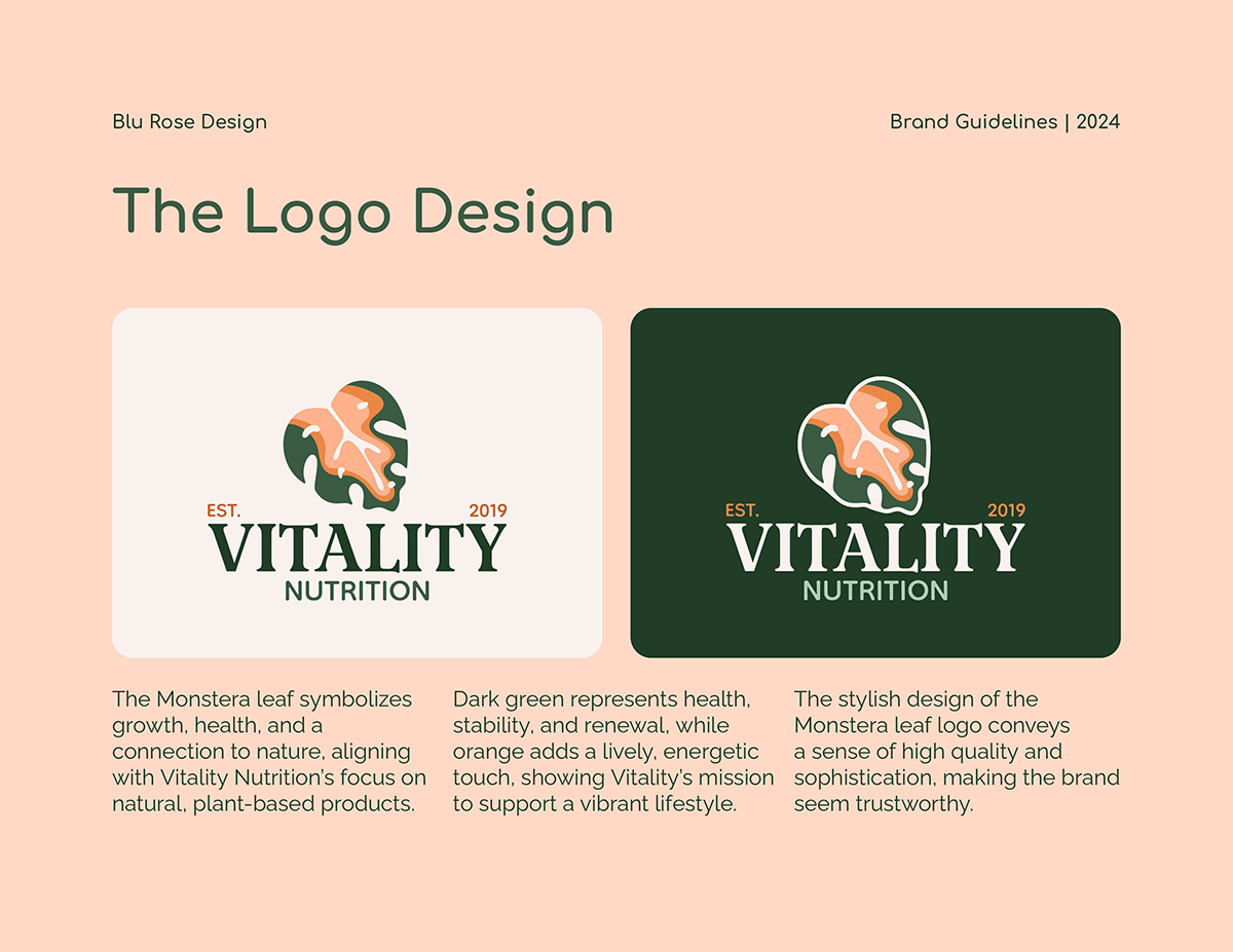 Vitality Nutrition logo design